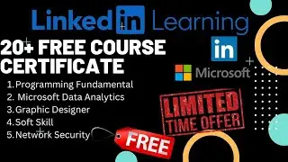 20+ Free Linkedin Course Certification Learn Programming Fundamental, Graphic Design, Data Analytics
