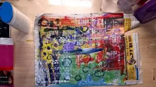 Creating fodder, painting on newspaper - Starving Emma