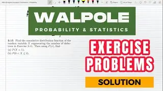 CDF Problem 3.15 | Probability & Statistics for Engineers & Scientists by Walpole | Solution Chap 3