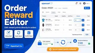 OpenCart Order Reward Editor – Edit Reward Points Directly in Admin