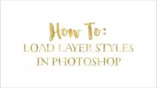 How to Load Layer Styles in Photoshop
