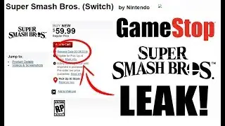 GameStop Super Smash Bros Release Date Leak Prank (April fools 2018)