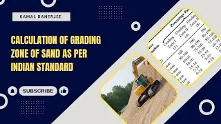 Calculation of Grading Zone of Sand as per Indian Standard