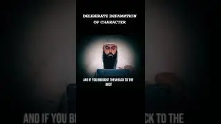 DELIBERATE DEFAMATION OF CHARACTER #Islam #islamichistory #shakeoneofficial #Muslim