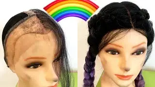 COMMENT FAIRE UNE PERRUQUE CROCHET  AVEC 2 TRESSES FACILE
