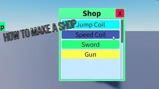 How to make a Basic Shop! In Roblox