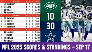 🔴 NFL 2023 SCORES & STANDINGS TODAY - NFL UPDATED RESULTS | SEP 17