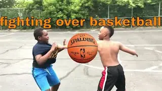 little Kids fighting over basketball