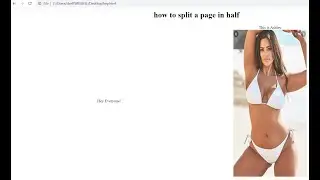 HTML CSS How to Split Webpage in Half