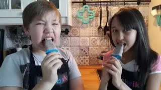 Готовим  мороженое из печенья Орео(oreo). Дети готовят еду сами без родителей. Cooking kids.