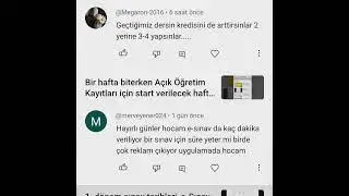Sınav giriş yerleri, e-Sınav oturumları ve ders başına kaç dakika süre verilecek?