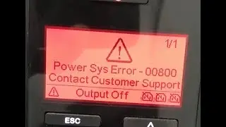 Аварийный запуск при Power Sys Error - 00800