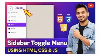 Sidebar Toggle Menu Design with HTML CSS.