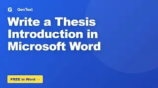 How to Write a Thesis Introduction in Microsoft Word