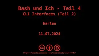 [c¼h] Bash und Ich - CLI Interfaces (Teil 2)