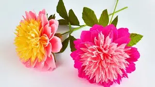 🌸Peony DIY 🌸 Crepe Paper Flowers/Flower Craft Ideas