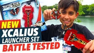 New Beyblade Xcalius Launcher Set Battle Tested!  Hasbro Beyblades Tournament!