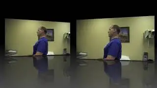 Chin Tuck in Standing without & with overpressure