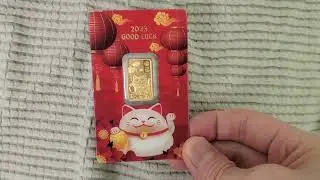 PAMP Suisse 2023 Good luck Bar Cat 5 gram Gold Bar Bullion