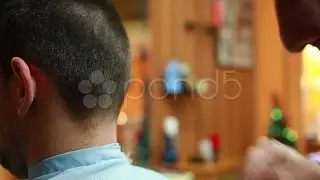 Hairdresser For Man. Stock Footage