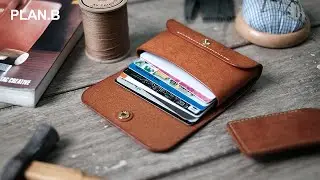 Making a HANDMADE Leather Card Holder - Leather Craft