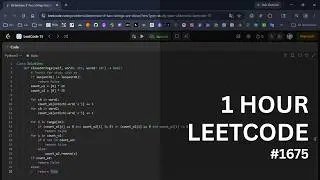 1 HR Coding ASMR | LeetCode 1675 | Keyboard Sounds, No Talking