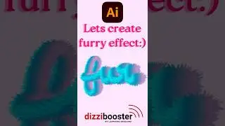 Let's create furry effect on a text #adobeillustrator #design