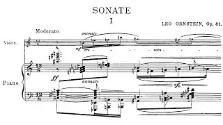 Leo Ornstein - Violin Sonata No. 2, SO 614