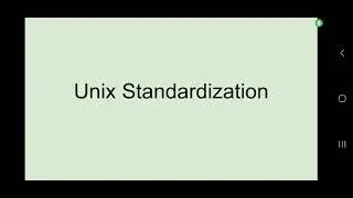 Unix Standardization