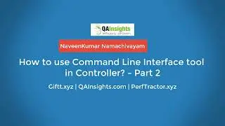 How to use Command Line Interface tool in Controller? Part 2 -  LoadRunner 12.60