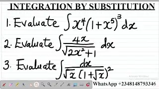 Integration  by Substitution | Calculus