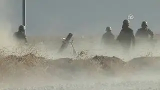 DEAŞ hedefleri katyuşa füzeleri ve top atışlarıyla vuruldu   MUSUL  17 10 2016