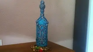 Como decorar una botella de una forma sencilla con cuerda o trapillo