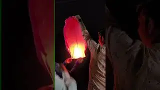 Aashman me diya jala diye 😎 | Sky Lamping for First Time 😝 #shorts #trending #funny
