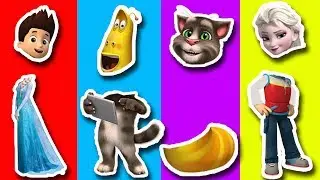 Wrong Heads Frozen Elsa Ryder Paw Patrol Larva Talking Tom Finger Family Song Nursery Rhymes