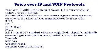Voice over IP and VOIP Protocols