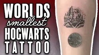 Worlds SMALLEST Hogwarts TATTOO!! by Romeo Lacoste