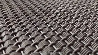 Opaque Architectural Wire Mesh Panels for Elevator Cabin and Lobby Cladding ~ Antique Copper Finish