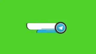 Green Screen Lower Third Telegram Logo Right to Left 4K Resolution