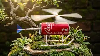 How to make Remote control flying Helicopter with Soda Can at Home