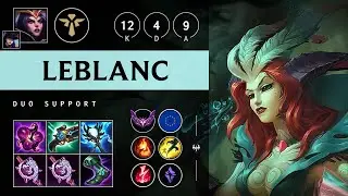 LeBlanc Support vs Sona: Dominating - EUW Master Patch 14.24