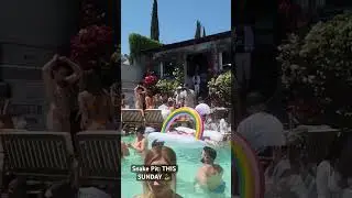 Snake Pit Pool Party, this Sunday 🐉 #conradthelastdefender #westhollywood #snakepit