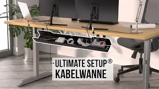 Nie wieder Kabelchaos! Kabelwanne Schreibtisch - Großer Kabelkanal Schreibtisch -  Kabelmanagement