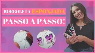 Passo a Passo borboleta esponjada colorida/adesivos artesanais