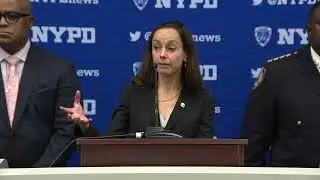 Mayor Eric Adams Makes Public Safety-Related Announcement With NYPD Commissioner Caban