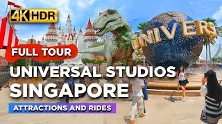 Full Tour of UNIVERSAL STUDIOS SINGAPORE 2024 | Preview of ALL Attractions and Rides!【4K HDR】