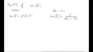 The Regression Model - From Matrix form to Obs form