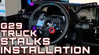 Moditek Truck stalks Logitech G29 - G923 installation (On desk Setup)