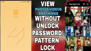 How to View PHOTOS/VIDEOS Without UNLOCK  PASSWORD/PATTERN or APP LOCK! Bypass Android Lockscreen !