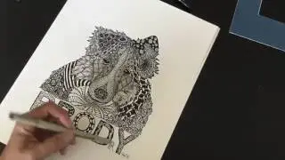 Zentangle Pet Portraits | Pet Portraits in Zentangle Style | Zentangle Neurographic | Crafty Patti